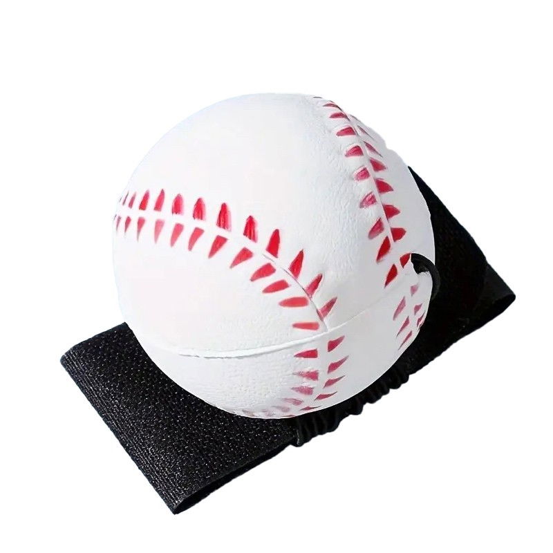 Minge Saltareata Hiperelastica, Flippy, Model Minge de Baseball cu Fixare de Mana, Space Moon Ball foarte Elastica, Antistress pentru Copii, Diametru 66 mm, Alb [1]