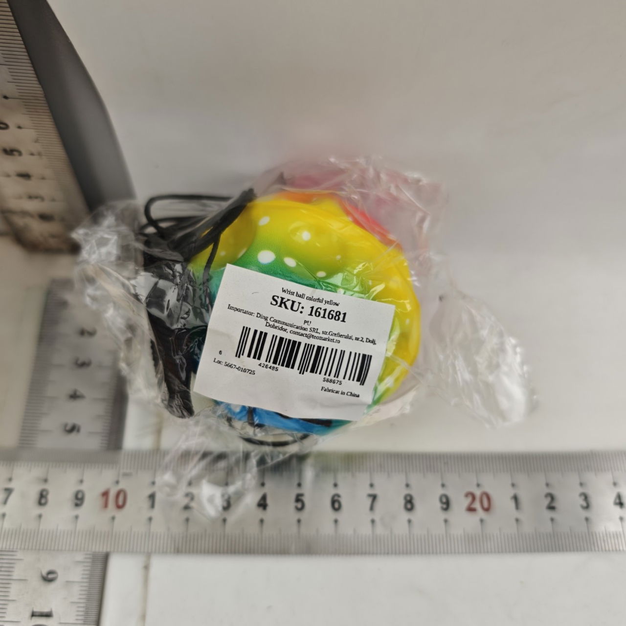 Minge Saltareata Hiperelastica, Flippy, Space Moon Ball foarte Elastica, Antistress pentru Copii, Diametru 66 mm, Multicolor Galben [5]