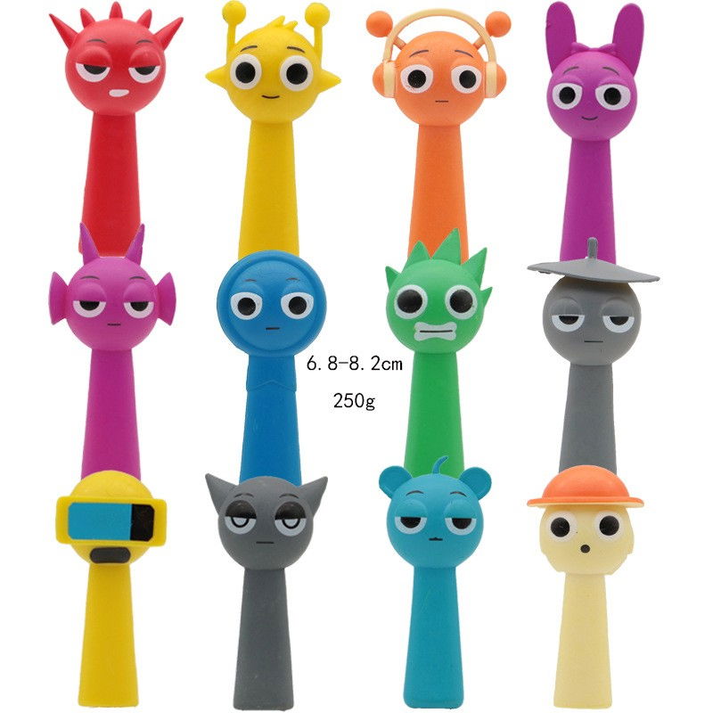 Mini Figurina Sprunki, Flippy, MisteryBox, 6 Personaje Diverse de Colectionat, 7.3 - 9 cm, Multicolor [8]