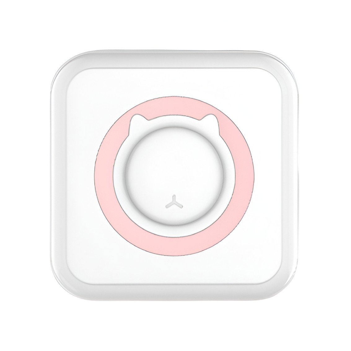 Mini Imprimanta Foto Portabila, Flippy, 5 Role de Hartie Termica, 5 Role Autocolante, 3 Role Colorate, Pixuri, Incarcare USB, Model Pisica, Alb Roz [1]