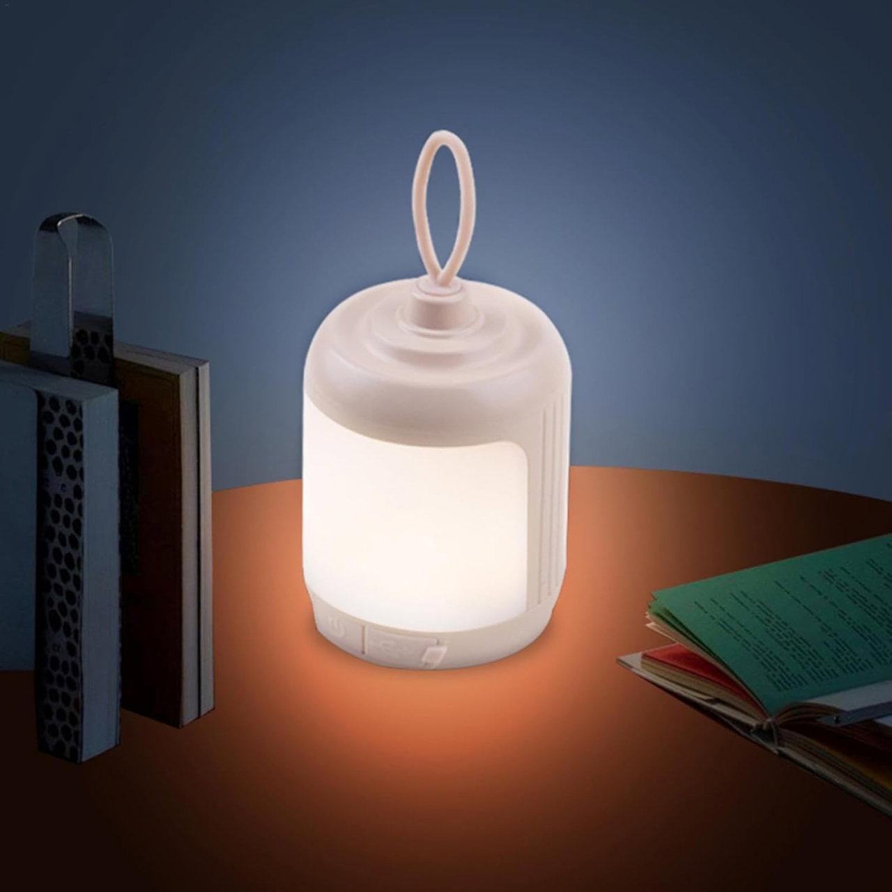 Mini Lampa LED de Camping, Flippy, pentru Aer Liber, Reincarcabila USB Type C, 3 Trepte de Lumina, Portabila, 13.8 x 6.5 cm, 5V, Alb [9]