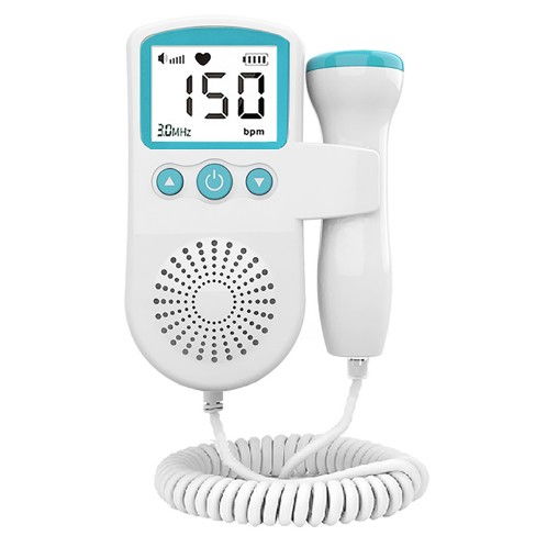 Monitor Fetal Doppler, Flippy, Monitorizare Sarcina, Ritm Cardiac, Ecran LCD 4.5 cm, 2 x Baterii AA (neincluse), Portabil, din ABS, 12.8 x 9.6 x 3 cm, Utilizare de la 9 Saptamani, Verde [1]