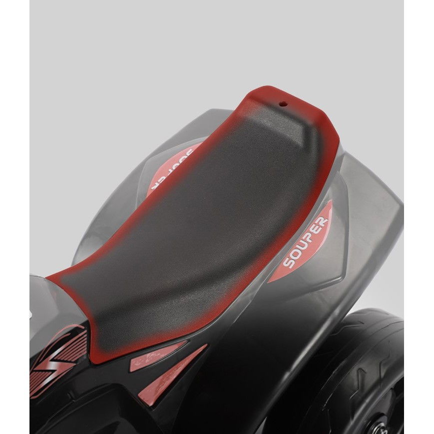 Motocicletă Electrică cu 3 Roti, Flippy, Acumulator Încarcare, Anti-Rasturnare, Lumini, Sunete, Off-Road, Baterie 6V 4.5Ah, 66x34x43cm, Rosu [9]