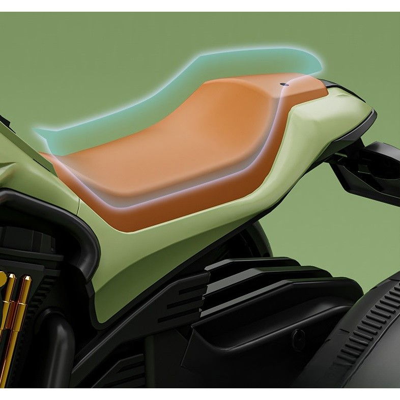 Motocicleta Electrica Flippy, cu Acumulator, Bluetooth, Sistem Anti-Rasturnare, Sistem de Lumini si Sunet, 1-8 Ani, 93 x 48 x 63 cm, Verde [13]