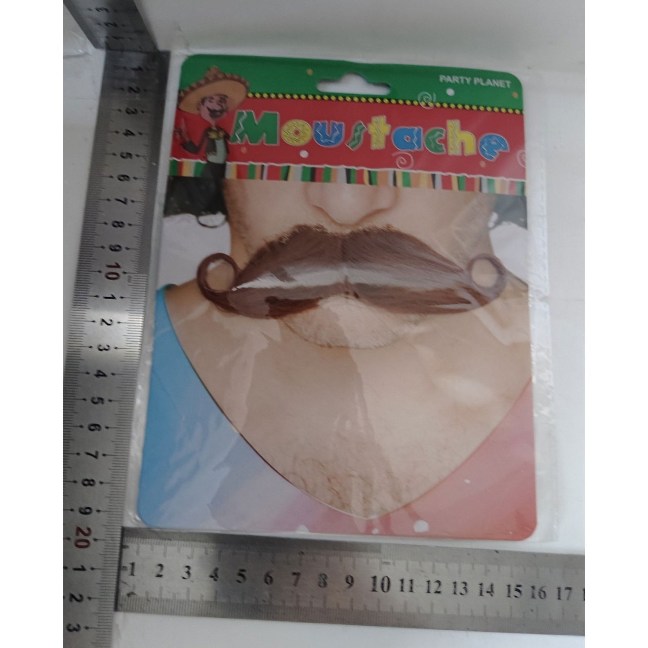 Mustata Falsa pentru Deghizari, Flippy, Petreceri Tematice, din Panza, Autoadeziv, 13 x 10 cm, Model Curbat, Maro [5]