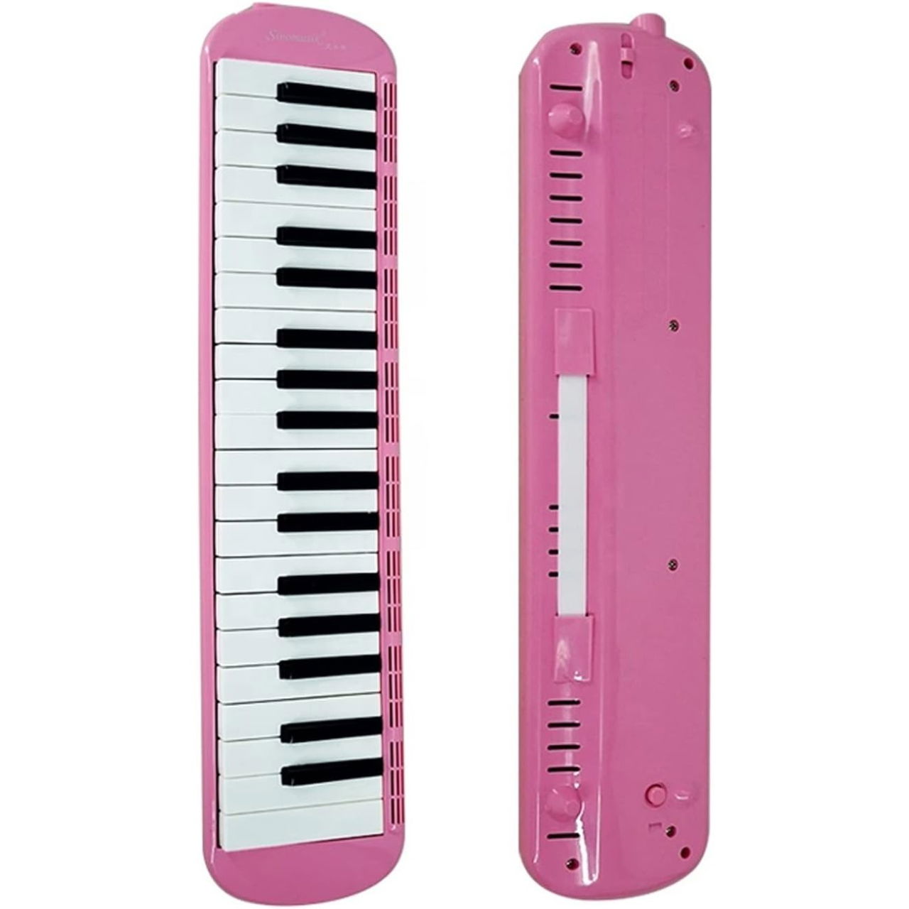 Muzicuta Melodica 32 Clape, Flippy, din ABS, pentru Incepatori, 45 x 13 x 7 cm, Include Husa si Suflator, Roz [3]
