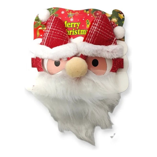 Ochelari de Craciun, Flippy, cu Nas si Barba, Model Mos Craciun, 24x14cm, Rosu [1]