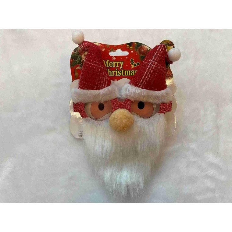 Ochelari de Craciun, Flippy, cu Nas si Barba, Model Mos Craciun, 24x14cm, Rosu [7]