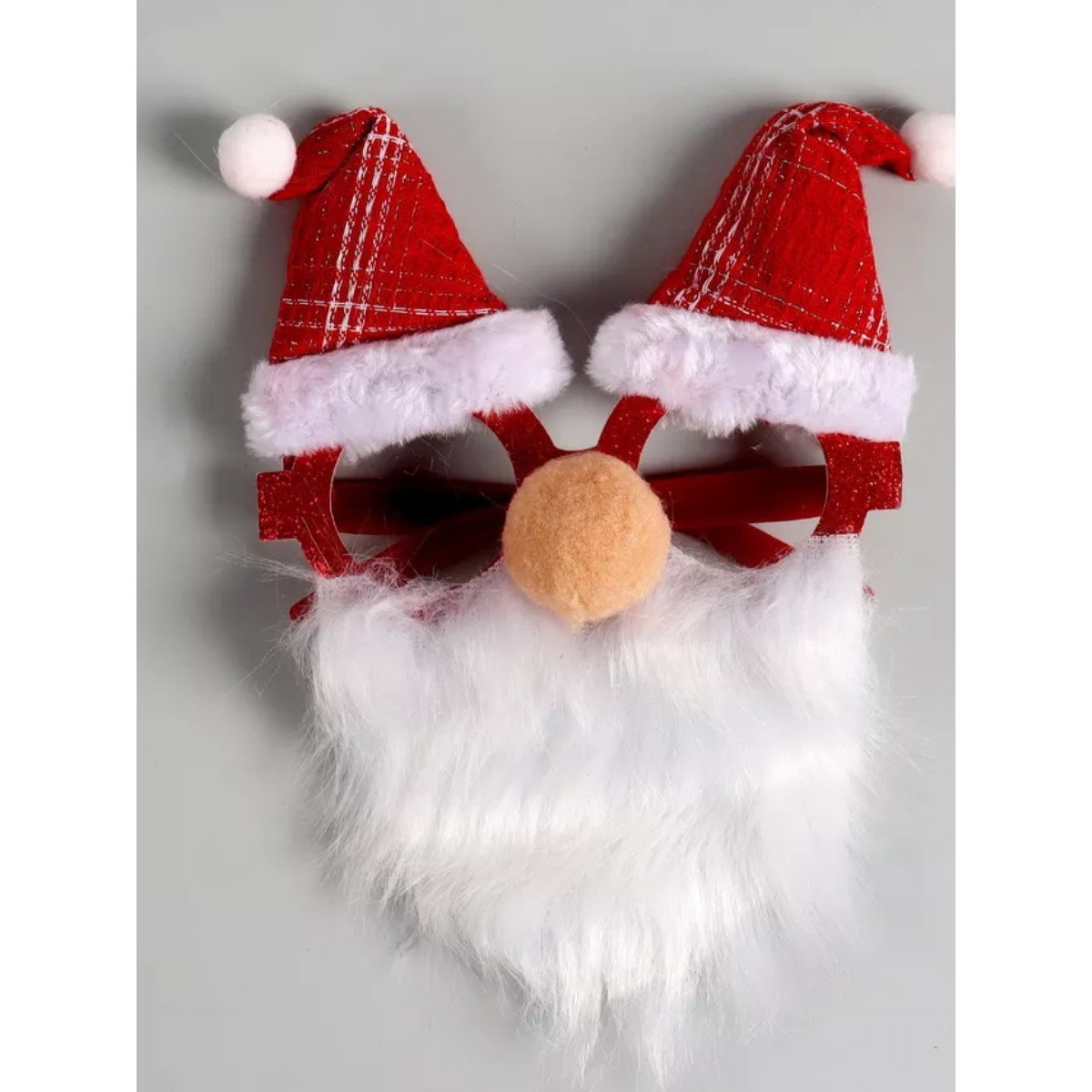 Ochelari de Craciun, Flippy, cu Nas si Barba, Model Mos Craciun, 24x14cm, Rosu [4]