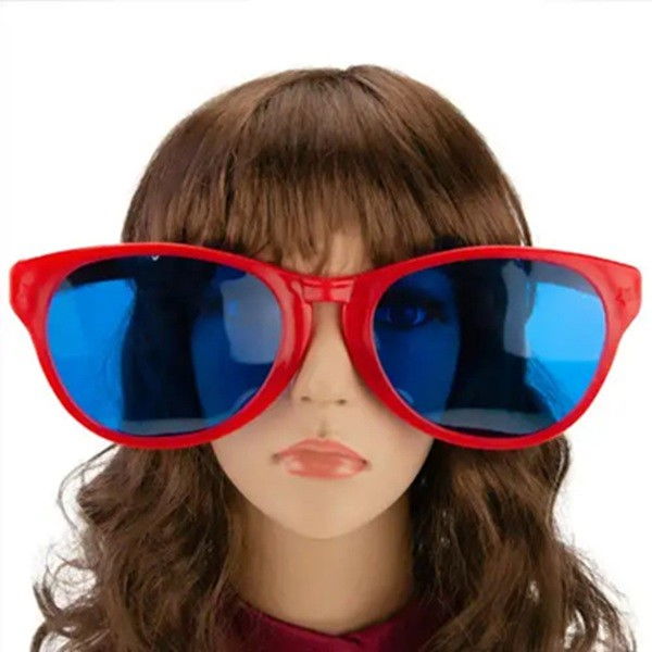 Ochelari Deghizare, Flippy, Marime Exagerata, din Plastic, 26 x 9 cm, Rosu [1]
