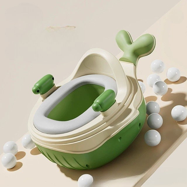 Olita 2in1, Flippy, Model Balena, cu Reductor WC, din Plastic, cu Muzica si Lumini, 36 x 41 x 20 cm, Verde [5]