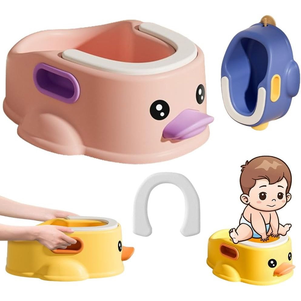 Olita pentru Copii, Flippy, +1an, Portabila, Design Ratusca, Model Prietenos, Non-Toxic, Compartiment Detasabil, cu Maner, Usor de Curatat, Albastru [6]