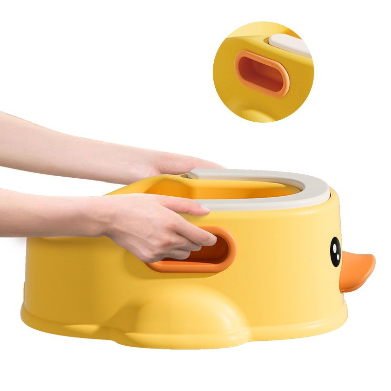 Olita pentru Copii, Flippy, +1an, Portabila, Design Ratusca, Model Prietenos, Non-Toxic, Compartiment Detasabil, cu Maner, Usor de Curatat, Galben [8]