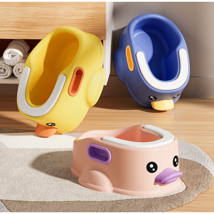 Olita pentru Copii, Flippy, +1an, Portabila, Design Ratusca, Model Prietenos, Non-Toxic, Compartiment Detasabil, cu Maner, Usor de Curatat, Galben [2]