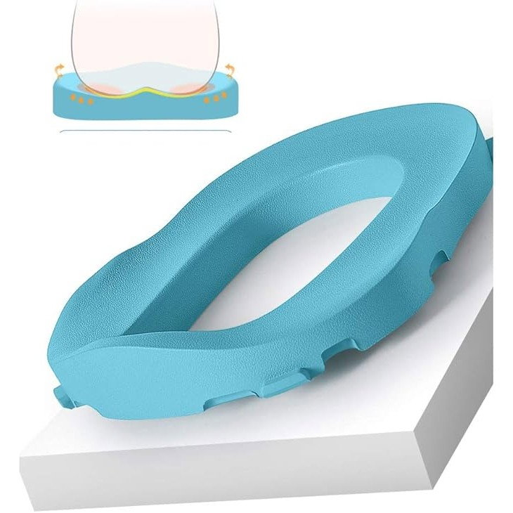 Olita pentru Copii, Flippy, +6 luni, Detasabila, cu Capac, Antiderapanta, din Plastic, Colac Moale, Model Ratusca, 38x32x30 cm, Albastru [6]