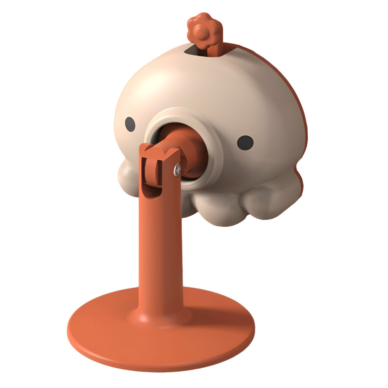 Opritor de ușă animat, din silicon, cu prindere de podea, anti-coliziune, 5.5 x 5.5 x 5.5cm, Portocaliu [1]