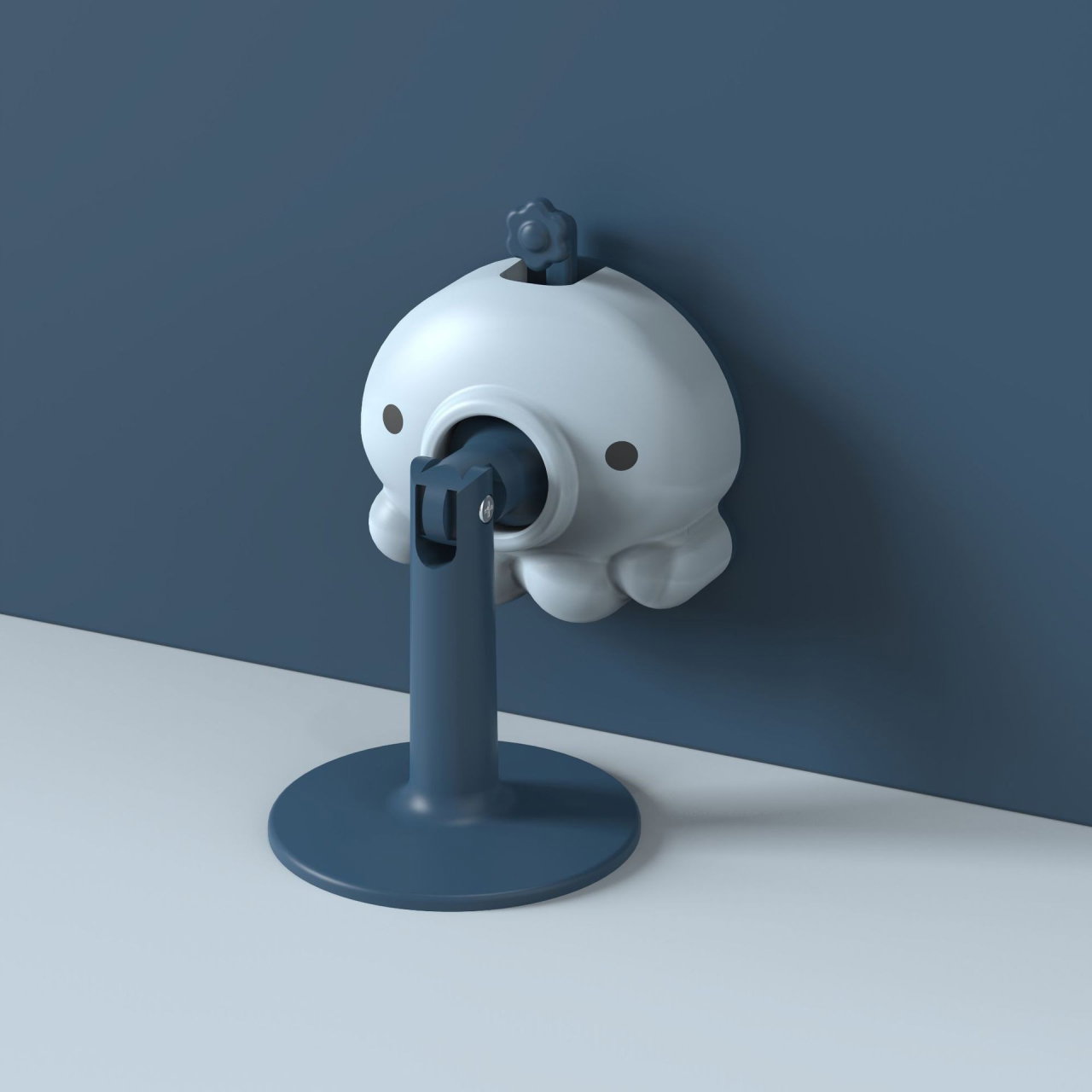 Opritor de Usa, Flippy, din Silicon, cu Prindere de Podea, Anti-Coliziune, 5.5 x 5.5 x 5.5cm, Albastru [10]