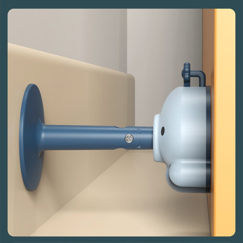 Opritor de Usa, Flippy, din Silicon, cu Prindere de Podea, Anti-Coliziune, 5.5 x 5.5 x 5.5cm, Albastru [7]