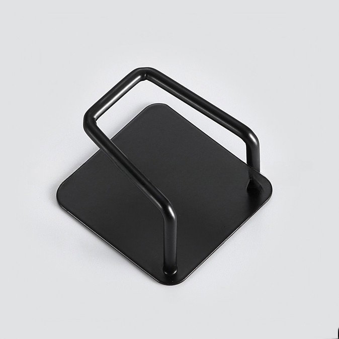 Organizator bucatarie Flippy cu adeziv, carlig-suport pentru burete, accesorii bucatarie, 5x5x3,5 cm, otel inoxidabil, negru [3]