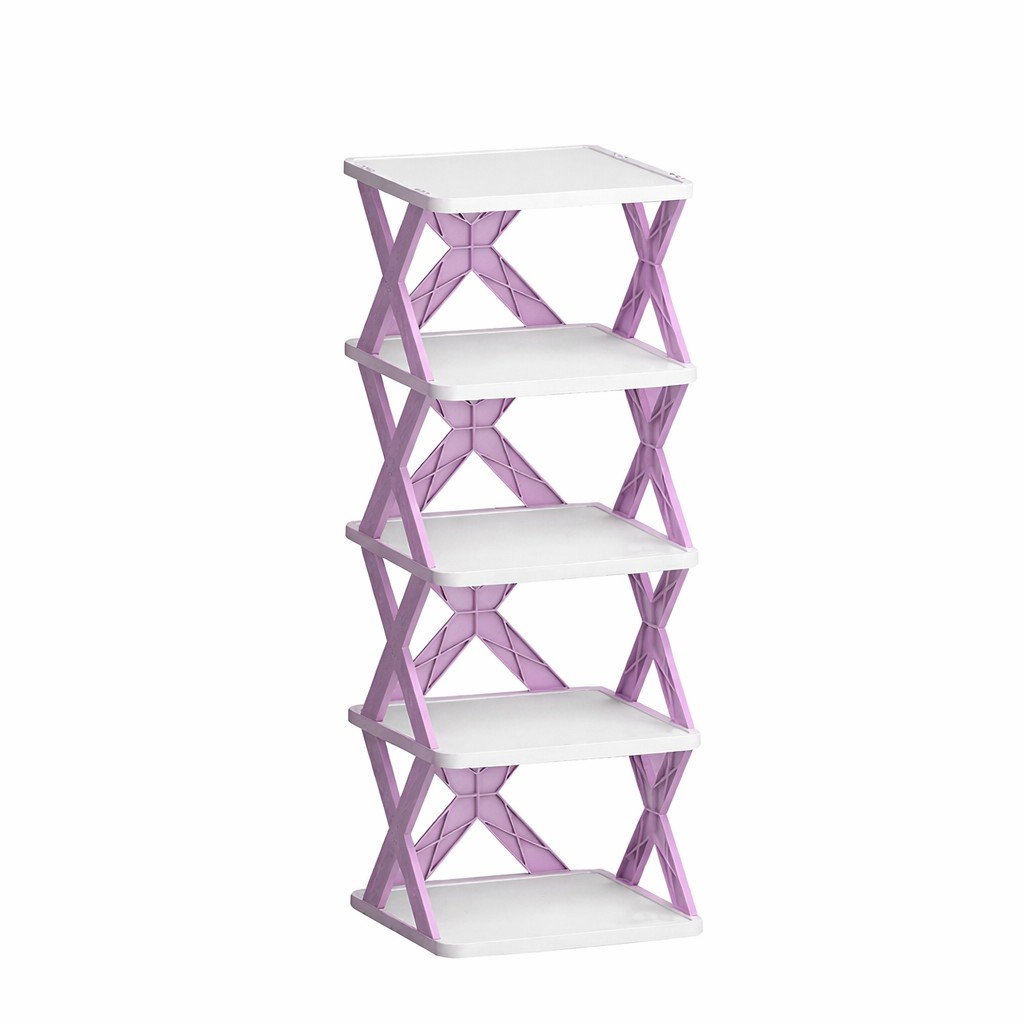 Organizator de Pantofi, Flippy, 5 Straturi, din ABS, Suport Modular, 65.5 x 24 x 26 cm, Mov [1]