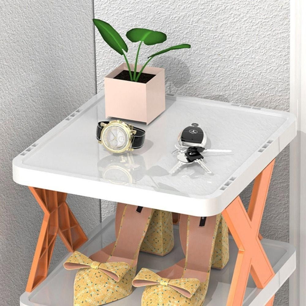 Organizator de Pantofi, Flippy, 5 Straturi, din ABS, Suport Modular, 65.5 x 24 x 26 cm, Portocaliu [3]