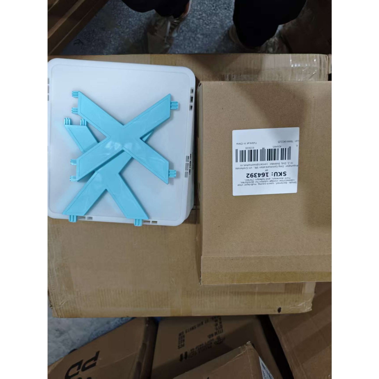 Organizator de Pantofi, Flippy, 5 Straturi, din ABS, Suport Modular, 65.5 x 24 x 26 cm, Turcoaz [6]