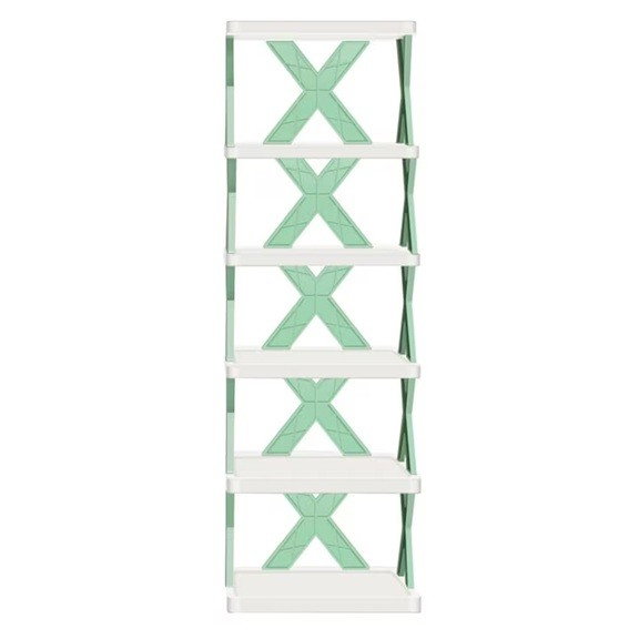 Organizator de Pantofi, Flippy, 5 Straturi, din ABS, Suport Modular, 65.5 x 24 x 26 cm, Turcoaz [3]