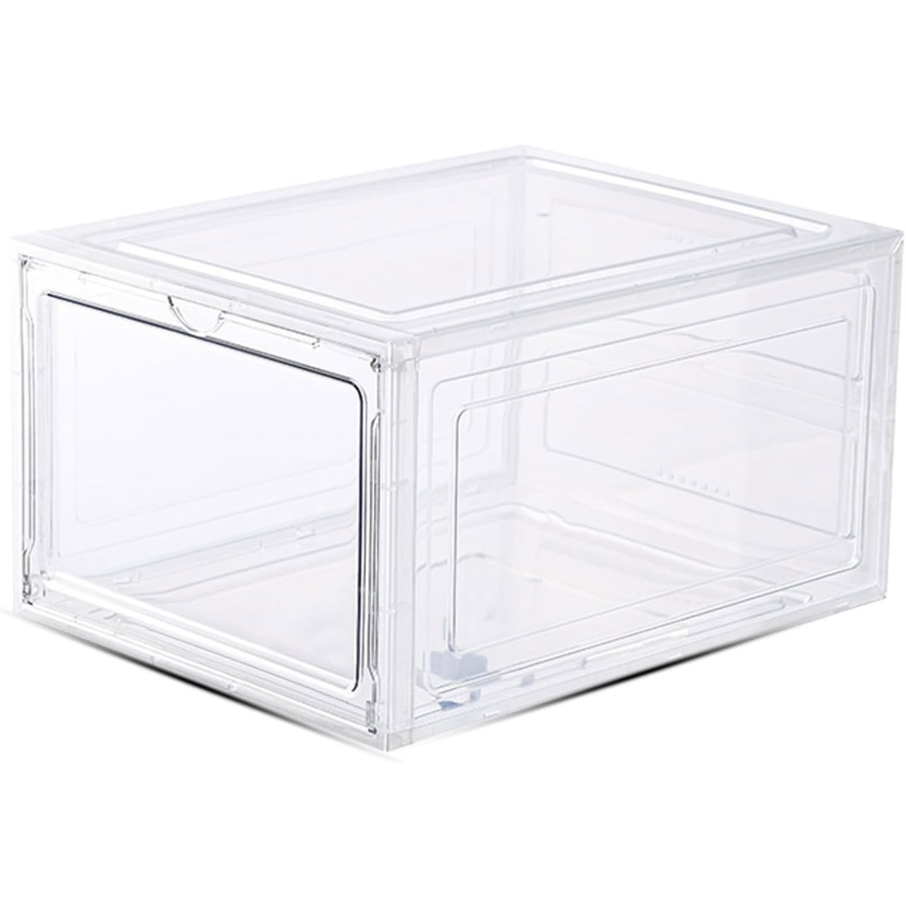 Organizator de Pantofi, Flippy, din PP+ABS, Usa Frontala Magnetica, Rezistenta la Praf, Anti-Oxidare, Utilizare Multipla, 36 x 28 x 21 cm, Transparent [2]