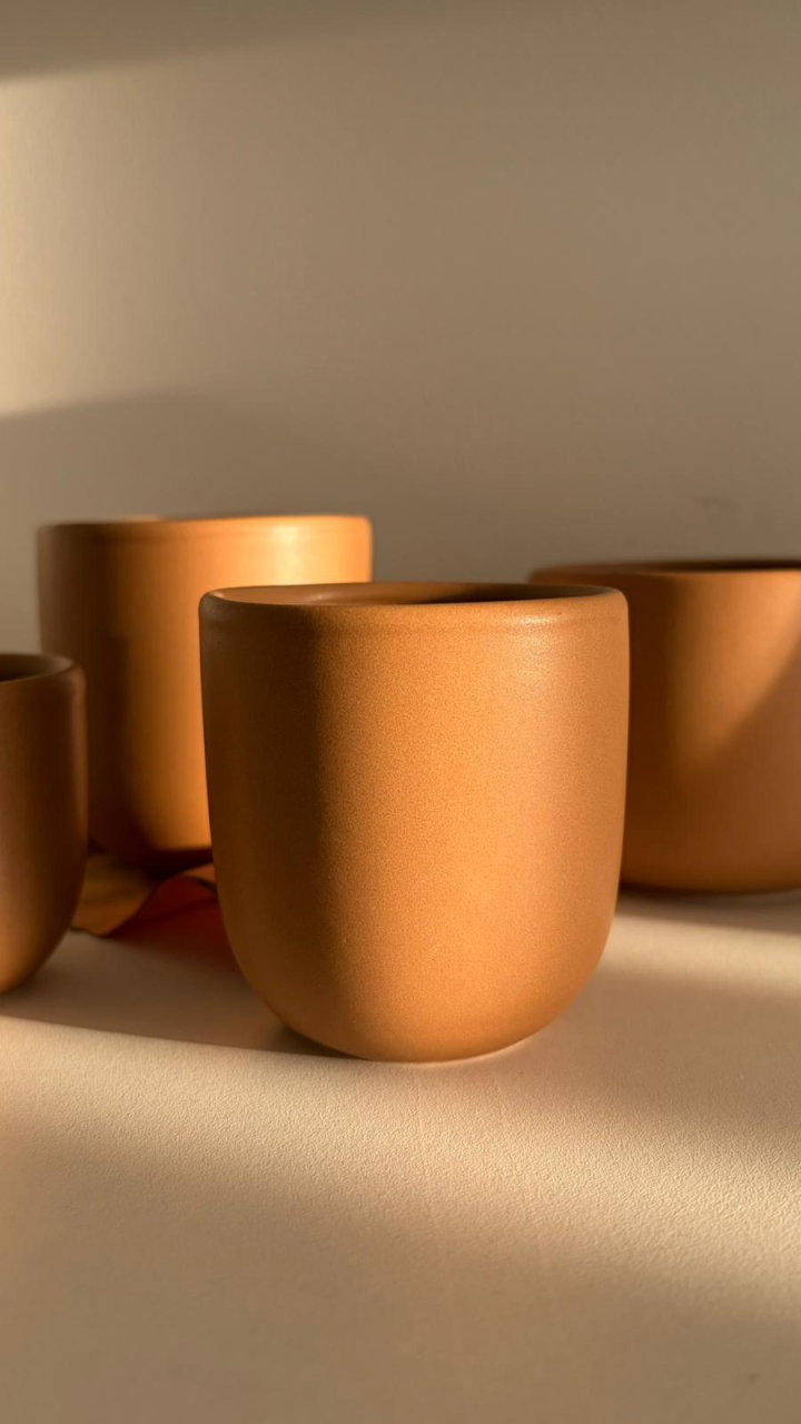 Set pahare ceramice cafea 4 dimensiuni | Glazurate manual premium [3]