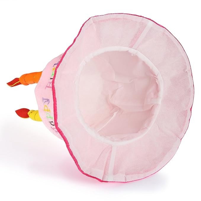 Palarie Happy Birthday, Flippy, Accesoriu pentru Petrecere, Model Tort, Tematica Aniversare, 60x60x55 cm, Roz [4]