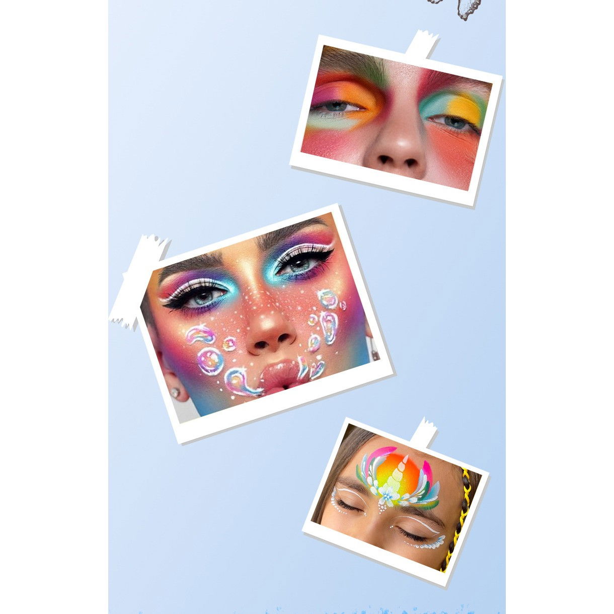 Paleta 18 Culori Vopsea de Fata, Flippy, Activare cu Apa, 18 x 8 x 1.4 cm, Multicolor [3]