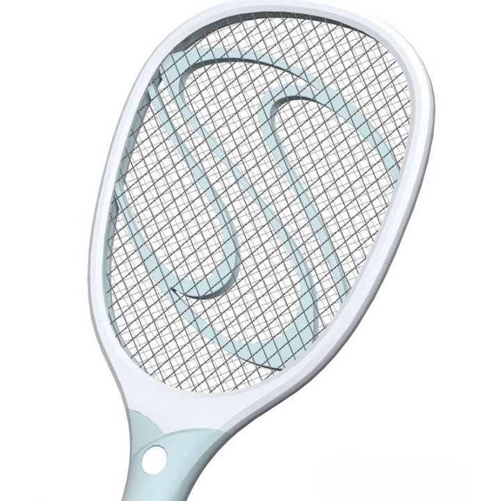 Paleta Electrica pentru Tantari, Muste sau Insecte LED, Flippy, Reincarcabila, Incarcare USB, Plastic, Casa si Gradina, Anti-insecte, Alb-Albastru [4]