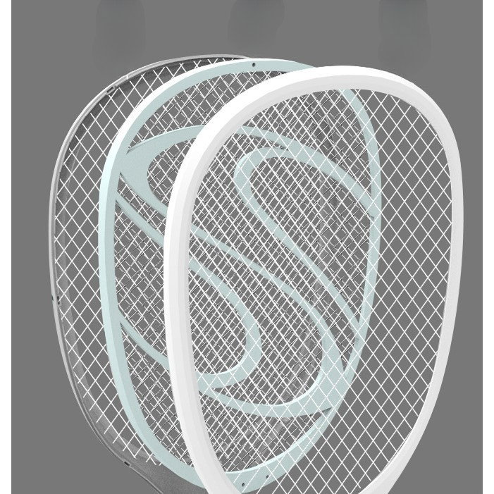 Paleta Electrica pentru Tantari, Muste sau Insecte LED, Flippy, Reincarcabila, Incarcare USB, Plastic, Casa si Gradina, Anti-insecte, Alb-Albastru [3]