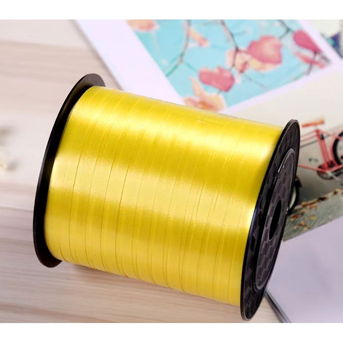 Panglica pentru Baloane, Flippy, Rola de 200 de Metri, din Rafie, Aurie [3]