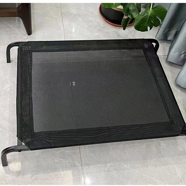 Pat pentru Animalele de Companie, Flippy, din Plasa este Rezistent la Umiditate, Picioare de Otel, Respirabil, Marimea S 68 x 55 x 16 cm, Negru [5]