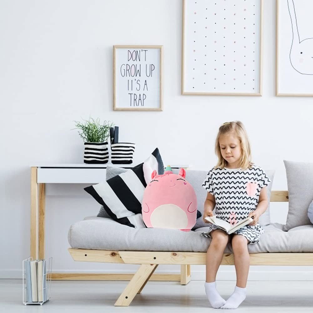 Patura 2in1 pentru Pat sau Canapea, Flippy, Model Jucarie Unicorn cu Spatiu de Depozitare Patura, Microfibra, 1x1.7 m, Roz [4]