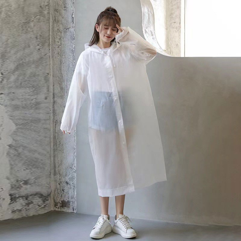 Pelerina de Ploaie, Flippy, pentru Adulti 150-180 cm, din EVA, Impermeabila, Rezistenta la Vant, Inchidere cu Capse, 140 g, Alb [4]