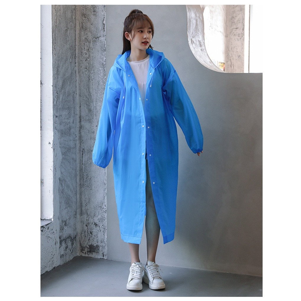 Pelerina de Ploaie, Flippy, pentru Adulti 150-180 cm, din EVA, Impermeabila, Rezistenta la Vant, Inchidere cu Capse, 140 g, Albastru [3]