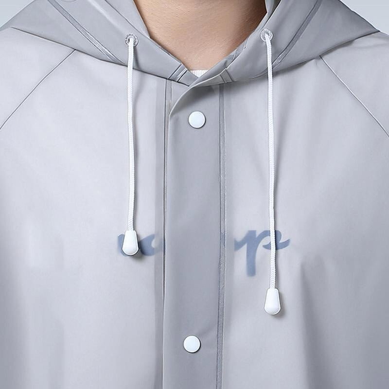 Pelerina de Ploaie, Flippy, pentru Adulti 150-180 cm, din EVA, Impermeabila, Rezistenta la Vant, Inchidere cu Capse, 140 g, Gri [3]