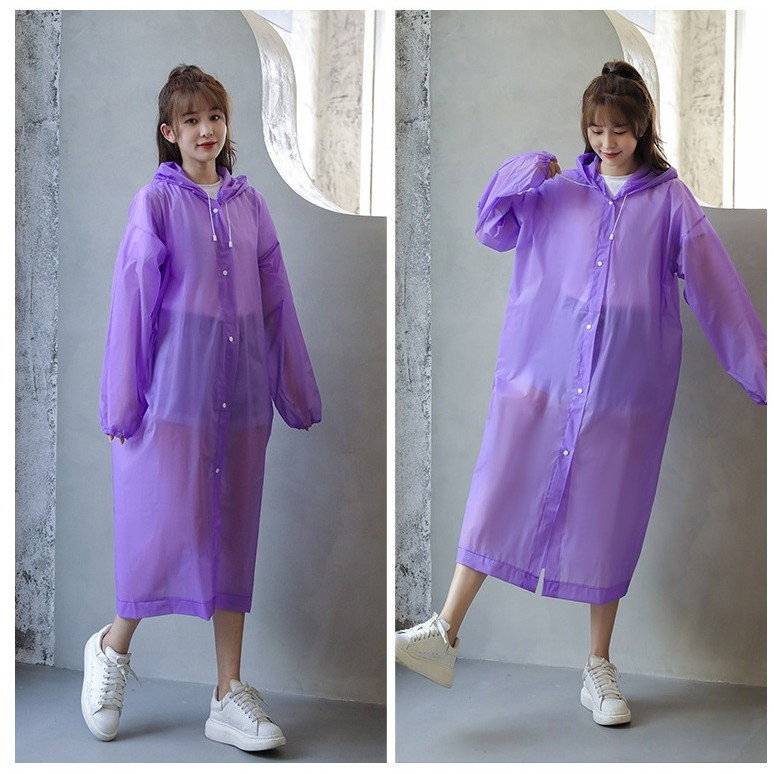 Pelerina de Ploaie, Flippy, pentru Adulti 150-180 cm, din EVA, Impermeabila, Rezistenta la Vant, Inchidere cu Capse, 140 g, Mov [2]