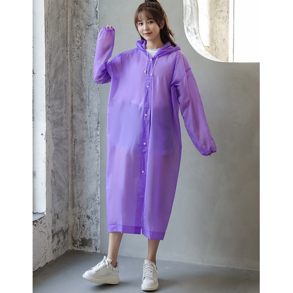 Pelerina de Ploaie, Flippy, pentru Adulti 150-180 cm, din EVA, Impermeabila, Rezistenta la Vant, Inchidere cu Capse, 140 g, Mov [3]