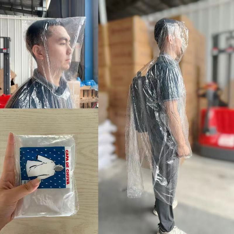 Pelerina de Ploaie, Flippy, pentru Adulti, 150 x 90 cm, Tip Poncho, Impermeabila, de Unica Folosinta, 30 g, Transparent [6]