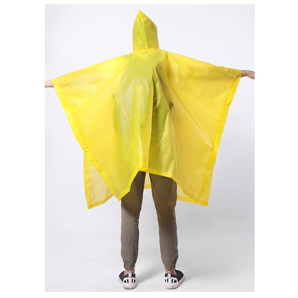 Pelerina de Ploaie, Flippy, pentru Adulti, EVA, Tip Poncho, Impermeabila, Rezistenta la Vant, Capse Laterale, 160 g, Galben [3]