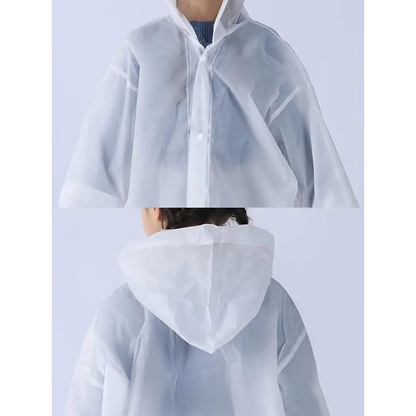 Pelerina de Ploaie, Flippy, pentru Copii 100-145 cm, din EVA, Impermeabila, Inchidere cu Capse, Alb [3]