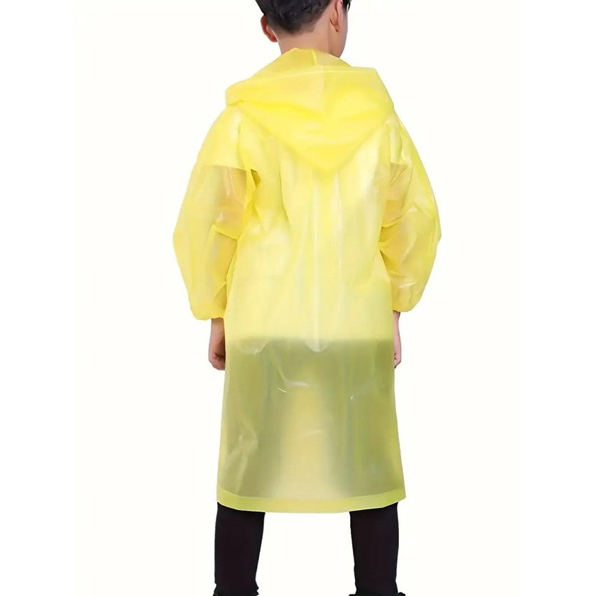 Pelerina de Ploaie, Flippy, pentru Copii 100-145 cm, din EVA, Impermeabila, Inchidere cu Capse, Galben [4]