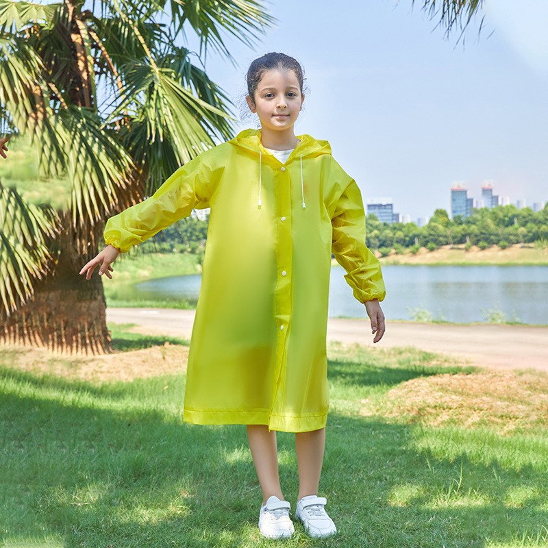 Pelerina de Ploaie, Flippy, pentru Copii 100-145 cm, din EVA, Impermeabila, Inchidere cu Capse, Galben [6]