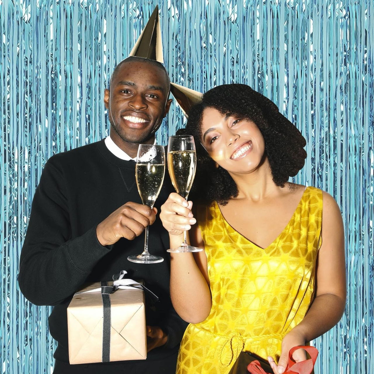 Perdea Franjurata, Flippy, Model Decor Petrecere, pentru Fundal de Poze, Amenajare Colorata a Petrecerii, Dimensiune 100x200 cm, Albastru Deschis [4]