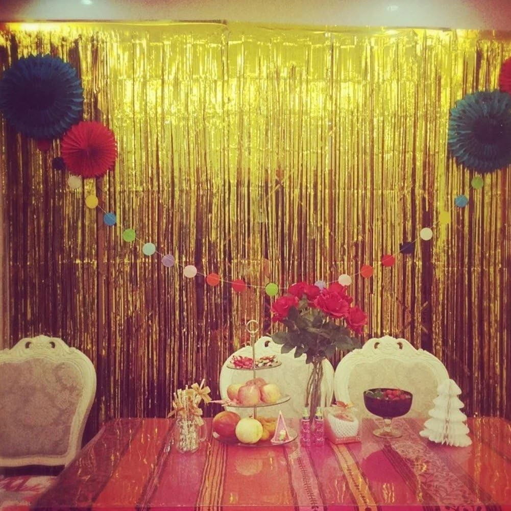 Perdea Franjurata, Flippy, Model Decor Petrecere, pentru Fundal de Poze, Amenajare Colorata a Petrecerii, Dimensiune 100x200 cm, Gold [6]