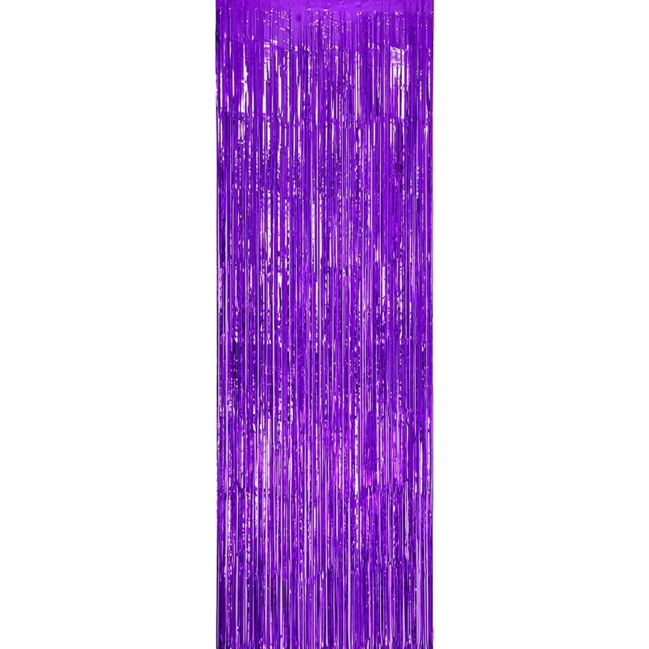 Perdea Franjurata, Flippy, Model Decor Petrecere, pentru Fundal de Poze, Amenajare Colorata a Petrecerii, Dimensiune 100x200 cm, Mov Deschis [1]