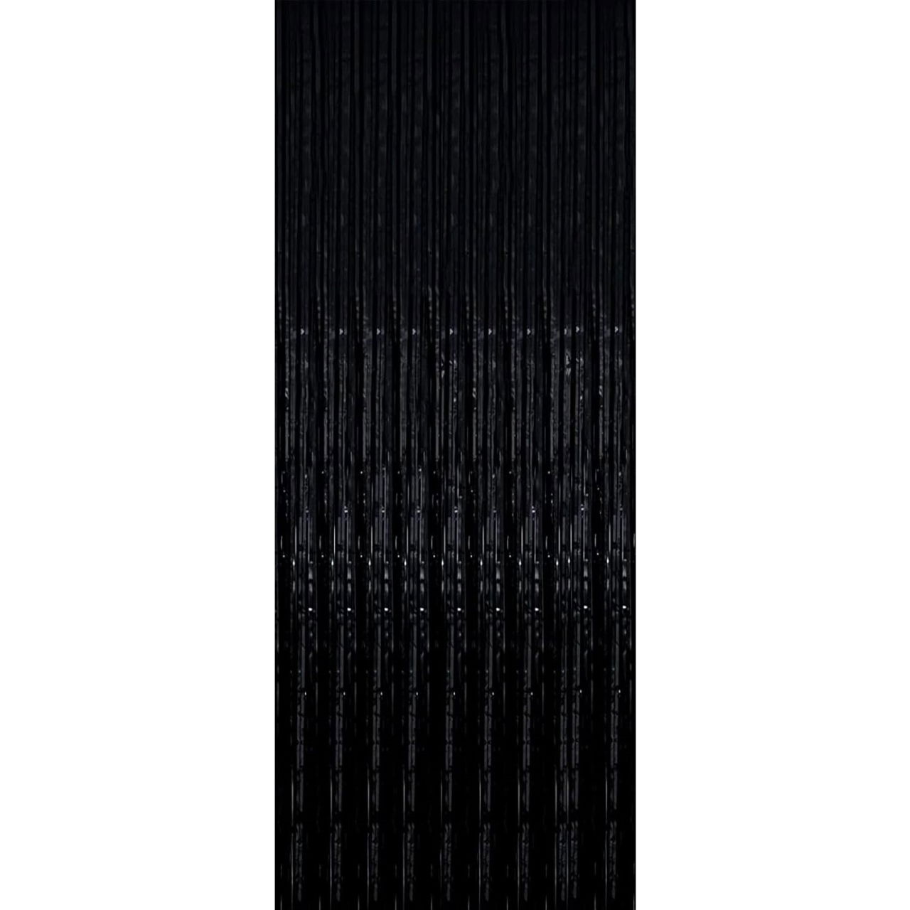 Perdea Franjurata, Flippy, Model Decor Petrecere, pentru Fundal de Poze, Amenajare Colorata a Petrecerii, Dimensiune 100x200 cm, Negru [1]